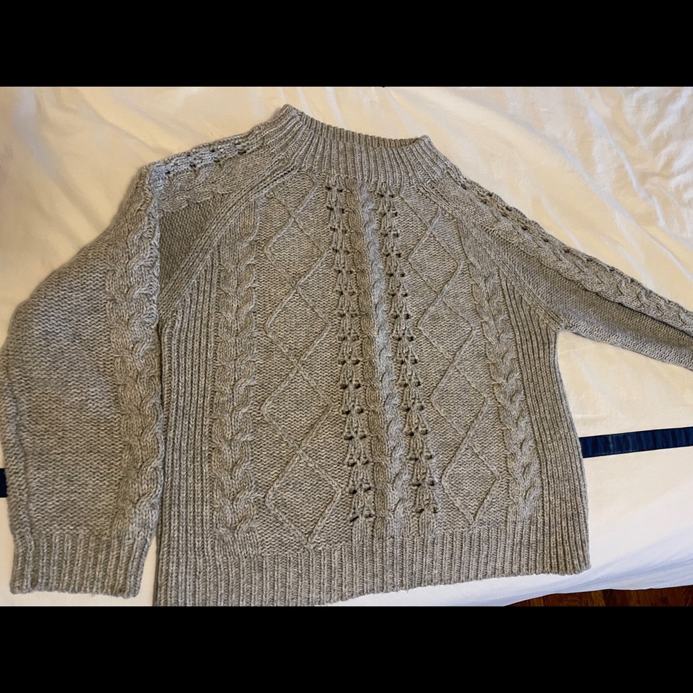 J crew cable knit sweater